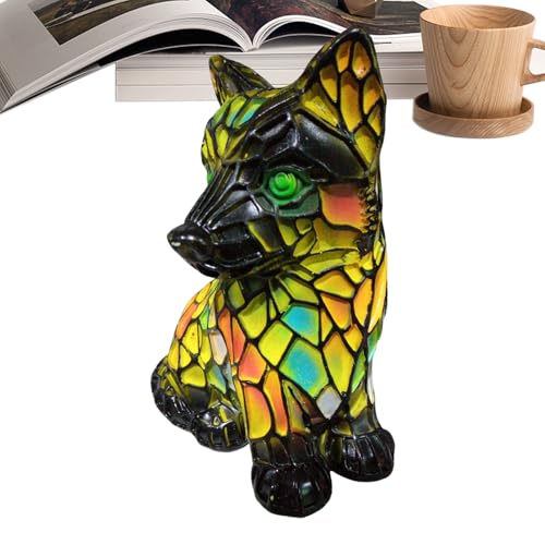 Lampe de chevet artistique en résine teintée au design exclusif de nuit