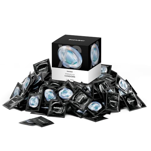Satisfyer Kondome Männer XS | 100 Stück | 45 mm | Gefühlsecht & dünn mit befeuchteter Oberfläche | Hautfreundlich & geruchsneutral | mit Reservoir | geprüft & zuverlässig
