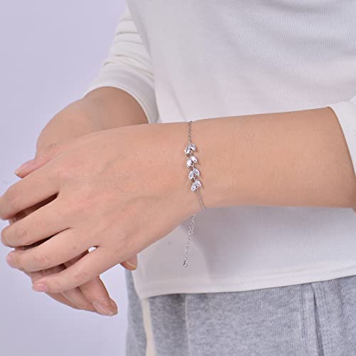 DHQH Bridesmaids Gift Set of 6 or 4 Bridesmaid Bracelet 18K Gold Plated Leaf Bracelet I Couldn’t Tie a Knot Without You Wedding Bridesmaid Proposal Bracelets Jewelry Gifts for Women2