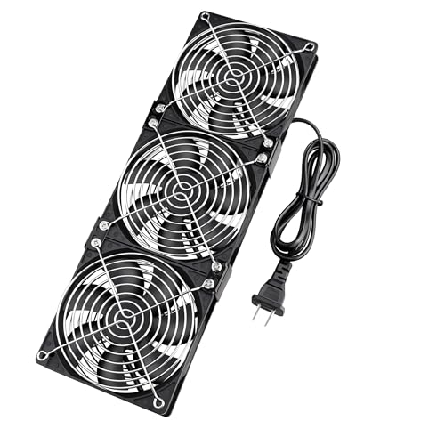 G GDSTIME 3 * 120mmファン、DC12V電源ファン 換気扇、AC100V - 240Vスピードコントローラー、キャビネット...