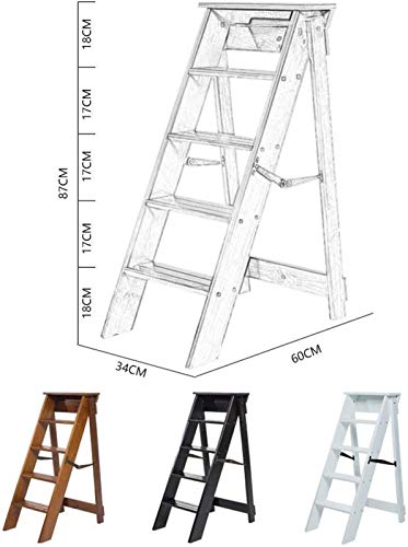 Taburete de escalera plegable de 5 escalones con estructura ascendente de espiga para casa 3