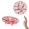 Lexibook, Crosslander® UFO, Primer dron Recargable Iluminado con Control gestual, hasta 5km/h, Sensor de Movimiento, Mantenimiento de altitud, Efectos de luz, Interior o Exterior, Rojo, UFO01