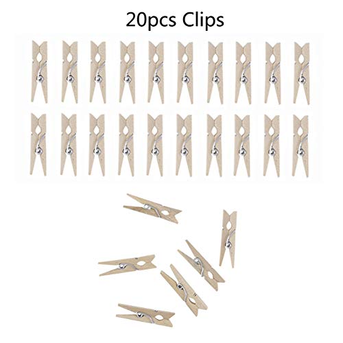 Preisvergleich Produktbild TankMR 2 / 4M Fotoklammerhalter Weihnachtslichterketten, Batteriebetriebene Lampen, LED-Leuchtkäferleuchten Für Schlafzimmerdekoration Im Innen- Und Außenbereich 20 stücke Clips