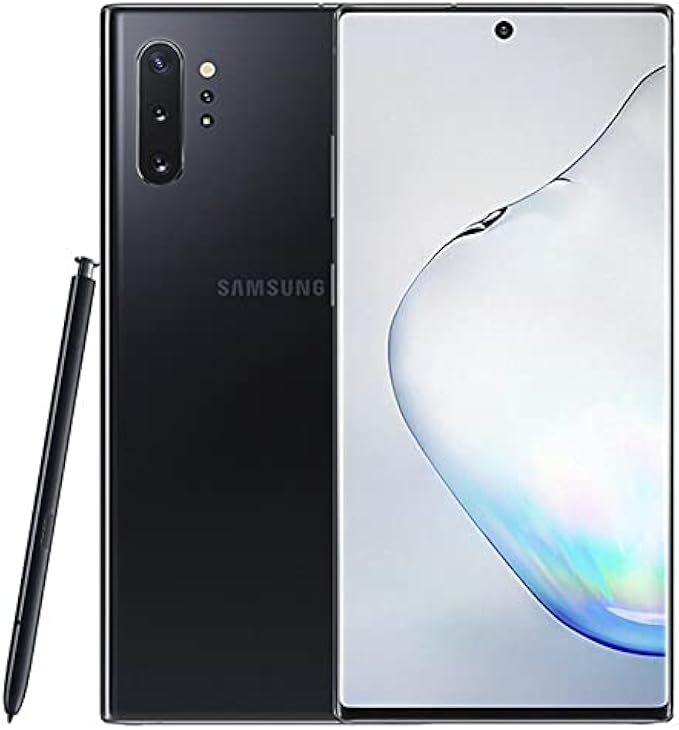 SAMSUNG Galaxy Note 10 (256GB, 8GB) 6.3" AMOLED, IP68 Water Resistant, Snapdragon 855, 4G LTE Fully Unlocked (T-Mobile, Verizon, Global) N970U (US Model w/ 256GB SD, Aura Black)
