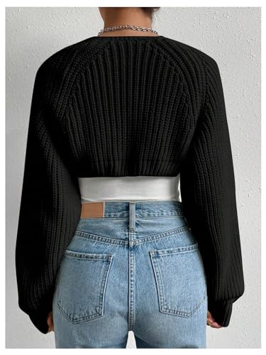 Image of RoseSeek Women's Cropped Cardigan Sweaters Open Front Bolero Shrugs