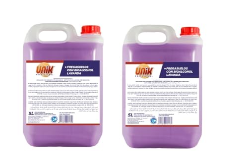 Fregasuelos con BioAlcohol Unik aroma Lavanda 5L. Caja 2 botellas