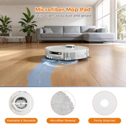 Image of 26 Pcs Accessories Kit for Dreame L40 Ultra Gen 2 /Mova P10 Pro Ultra Vacuum | 2 Main Brushes 6 Side Brushes 4 HEPA Filters 6 Mop Pads 6 Dust Bags 1 Cleaning Brush 1 Screwdriver