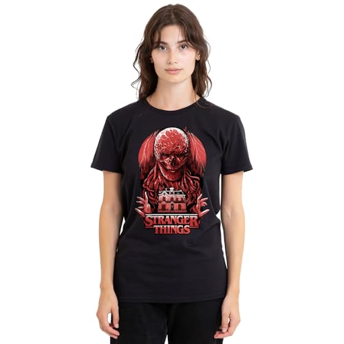 T-shirt Stranger Things Vecna horror femme noir taille S en coton