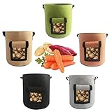 Sacco per patate Coltivazione di ortaggi da giardino Sacchi per piante con manico Access Flap Pot Sacchi per coltivazione di patate Patate Carota Cipolla