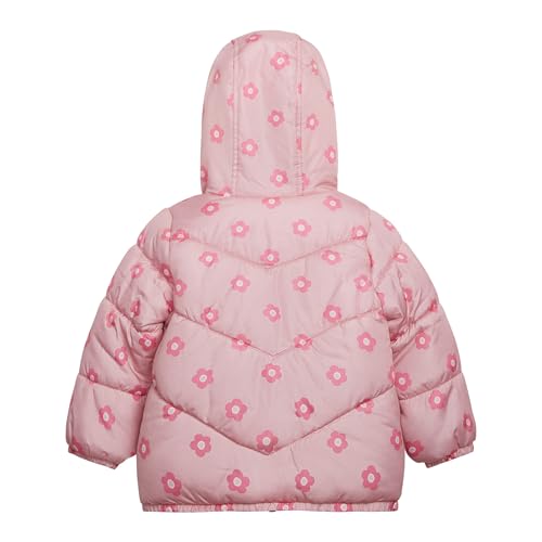 Carter's girls 2-piece Snowsuit Faux Fur Trimmed Hooded Puffer Jacket and Ski Bib Set3