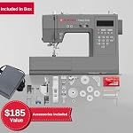 SINGER® Heavy Duty 6700C Computerized Sewing Machine with Accessory Kit | Strong Motor with Enhanced Piercing Power, 411 Stitch Applications, LCD Screen, Full Metal frame & 1-step Buttonhole