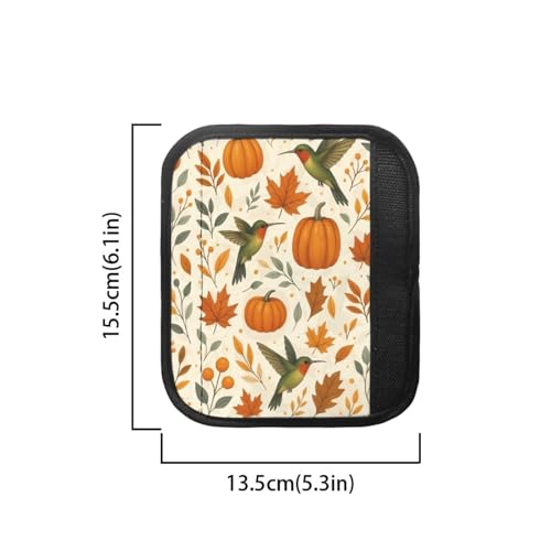 Image of Dreaweet Hummingbird Maple Leaf Fridge Handle Covers Set of 4 Fall Kitchen Decor Washable Non Slip Appliance Handle Covers for Refrigerator Oven Microwave Dishwashers