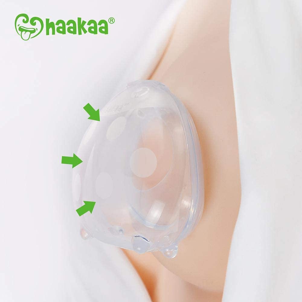 haakaa Ladybug Silicone Milk Collector, Grey, 75 ml, 1 Count