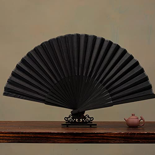 Ventilateur de main noir rétro pour éventail de danse et théâtre