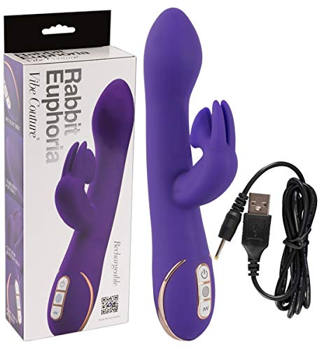 Vibromasseur rabbit Euphoria pourpre en silicone velouté haute performance