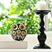 Decorative Owl Figurine, Vintage Blue and Gold Owl Statue Home Decor - Evil Eye Accent for Bookshelf, Bedroom, Living Room, Office & Table. Cute Small Animal Sculpture Gift for Birds Lovers.(Blue)