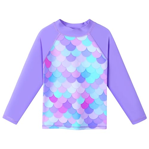 Girls 3-Piece Swimsuit Long Sleeve Rash Guard Set Tankini Bathing Suits Sun Protective UV 50+ Beach Swimwear 3-10 Years2