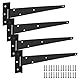 ASelected 4 Stück T-Scharnier, 30 CM T-förmige Scharniere mit Befestigungsschraube, T-Scharniere Verzink, für Garten, Lager, Schuppentüren, Scheunentüren