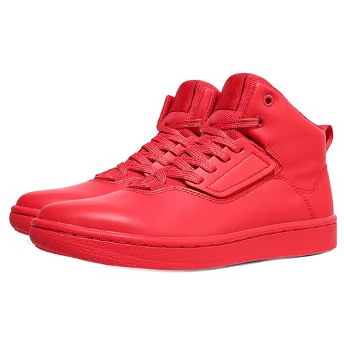Soulsfeng Unisex Basketball Shoes Leather High Top Sneakers Comfortable Walking Skate Shoes