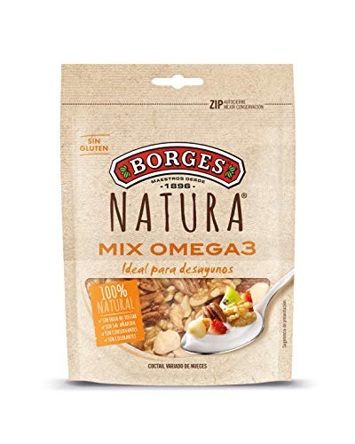 Borges Natura Cocktail Variado de Nueces Crudas: Pecana, de California y de Macadamia, 100g