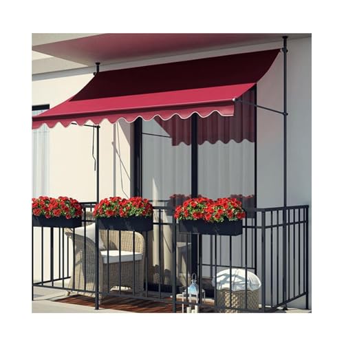 Toldo para terraza manual verde de 3m que crea sombra en su jardín 2