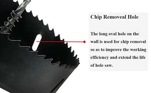 Image of Hole Saw Drilling Cutter Tool for Wood Material 80mm /3.15 inch Cutting Dia