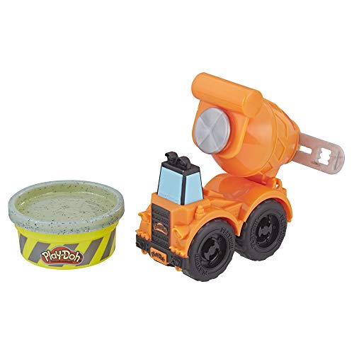 Play-Doh Wheels Mini Cement Truck Toy With 1 Can Of Non-Toxic Cement Colored Buildin' Compound #TOP1