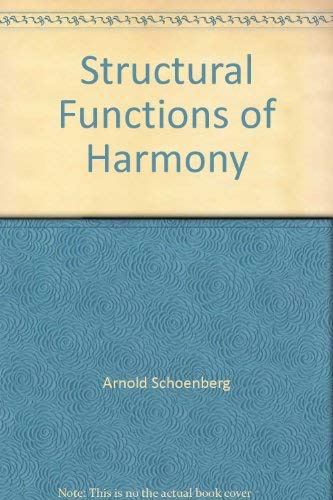 Structural Functions of Harmony 0571130003 Book Cover