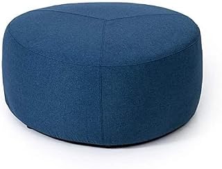 Foot Stool Footrest Sofa Stool Wooden Bench Seat Detachable Linen Cover Padded Comfortable Living Room Lazy Sofa Modern Simplicity (Color : Green) (Null Blue) (B