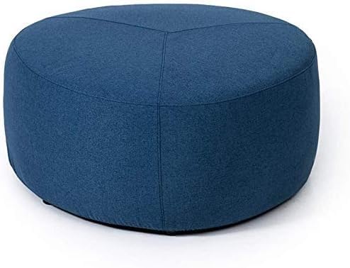 Repose-pieds et tabouret en lin vert pour coin lecture de salon