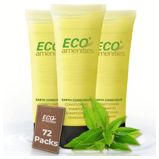 ECO Amenities Conditioning Shampoo, 72 PACK, 30ml Individually Wrapped Travel Size Shampoo Conditioner Sets - Mini Toiletry Sets in Bulk, 2 in 1 Shampoo & Conditioner with Flip Cap