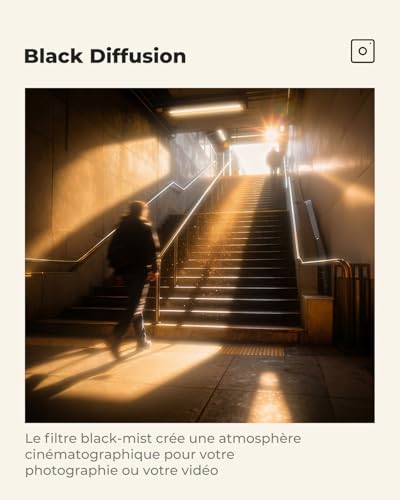 Filtre Black Diffusion 52mm corrige l'image numérique trop nette et réduit les défauts