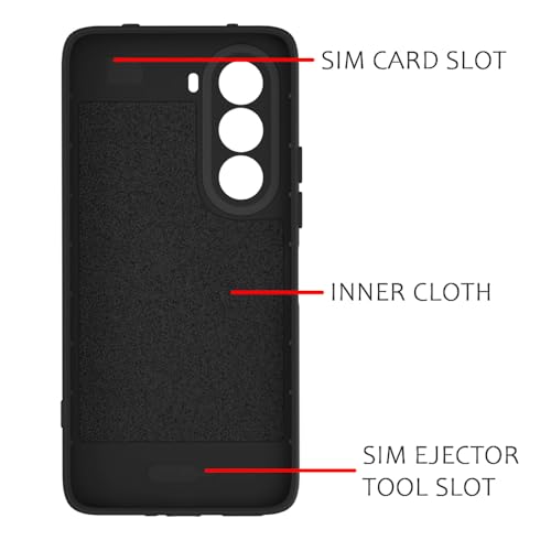 Image of Shockproof Case Compatible with Realme P4x 5G | Full Camera Protection | TPU Flexible Back Cover for Realme P4x 5G (Matte Black)