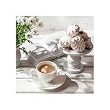 EINFACHE MONTAGE: Integrierte Aufhängung sorgt für eine unkomplizierte Anbringung. Einfach zwei Schrauben bereithalten – hänge dein Bild auf und genieße es in deiner Küche oder deinem Café!