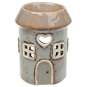 Shudehill Giftware Keramikhaus Teelichthalter Grau