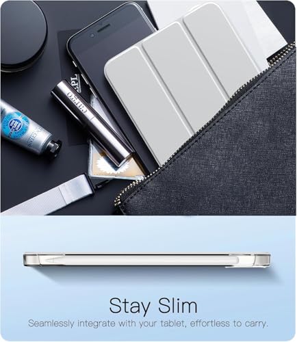 Image of MOCA Smart Flip Case for iPad mini 7 2024 & iPad mini 6 2021 8.3 Inch, Slim Stand Protective Cover with Hard Back Shell, Auto Wake Sleep, Trifold Smart Case