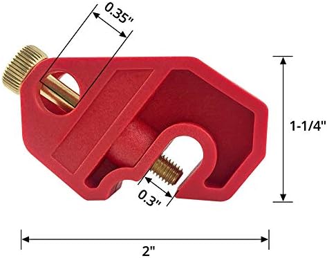 QWORK Miniature Circuit Breaker (MCB) Lockout With Screw, Safe Isolation, 4 Pcs