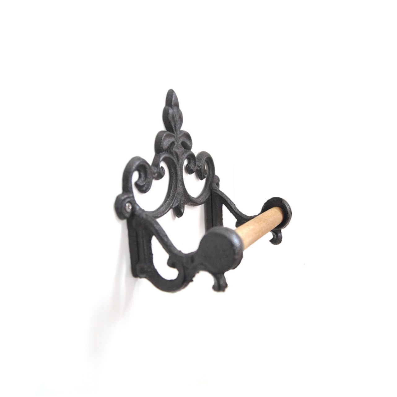 Gatuida Juego de 2 Toalleros de Hierro Forjado Anillo Redondo para Colgar Toallas, Diseño Retro Negro, Ahorro de Espacio para Baño Accesorios de Instalación