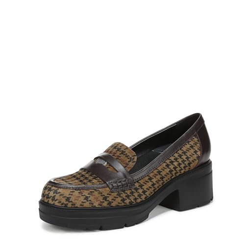 Naturalizer Women's Lumos Loafer Olive Houndstooth Suede 7 W