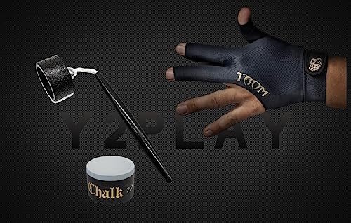 Y2PLAY Circle Pocket Chalker Pack - Taom Pool 2.0 Chalk and Taom Left Hand Extra Large Glove