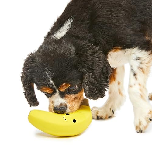 Petface Latex Banana Hundespielzeug, weiches Kauspielzeug, klein
