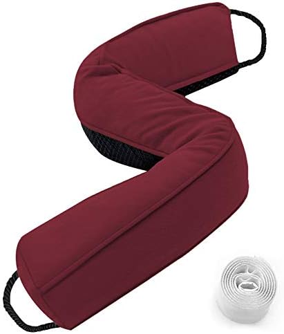 Sunolga 38" Weighted Door Draft Stopper Under Door Noise Air Stopper 2.2LB, Triangular Column Sound Proof Draft Guard for Doors and Windows, Machine Washable - Wine Red