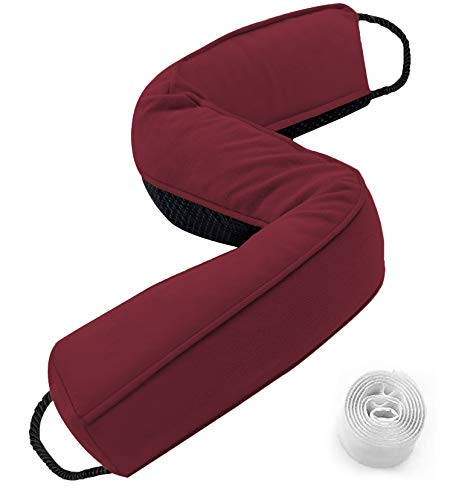 Sunolga 38" Weighted Door Draft Stopper Under Door Noise Air Stopper 2.2Lb, Triangular Column Sound Proof Draft Guard For Doors And Windows, Machine Washable - Wine Red #TOP29