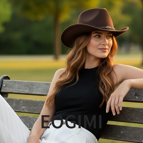 Image of Men & Women Classic Wide Brim Western Cowboy Cowgirl Hat