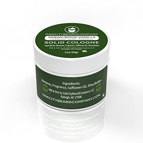 Oak City Beard Company - Sandalwood Vanilla - Solid Cologne - 1 Ounce - Sandalwood - Vanilla - Tonka Bean #TOP2