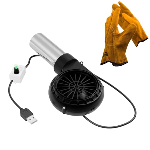 USB5V- Elettricità Soffiatore di Cottura, offiatore per barbecue con cavo USB, soffietto portatile ricaricabile USB, Ventilatore Palmare Cottura Per Picnic All'aperto E Campeggio Avventure