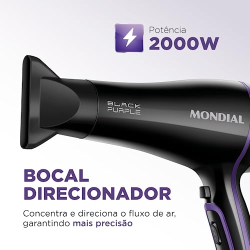 Secador Mondial SCN-01 2000W Preto Portátil Eficiente