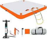 Plataforma de muelle flotante inflable, PVC de 6 pulgadas de grosor, muelle...