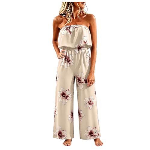 Mono largo estampado de verano para mujer un peto holgado y casual de fiesta