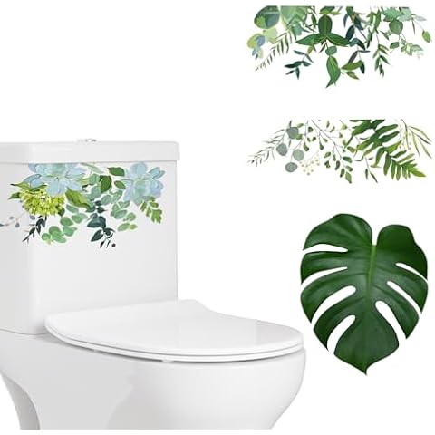 Lucxhcky Green Plant Toilet Seat Stickers Cover